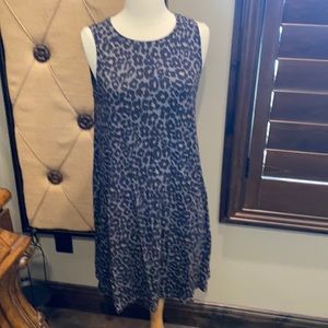 Loft Sleeveless Animal Print Dress